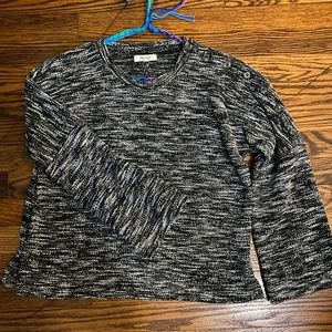 Madewell Sweater Marled Texture. Button detail.